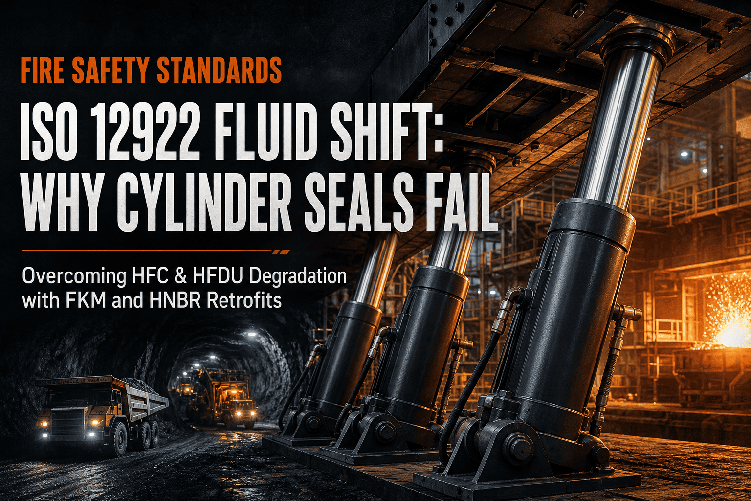 Suteen segurtasunaren aldaketa globala: zergatik ISO 12922 HFDU eta HFC fluidoek zilindro hidraulikoen zigiluen birdiseinua behartzen dute