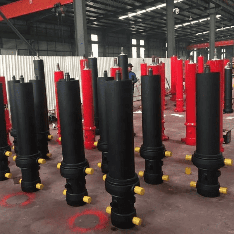 FEE-5TG-E191*4826 Aurrealdean muntatutako etapa anitzeko zilindro hidraulikoa